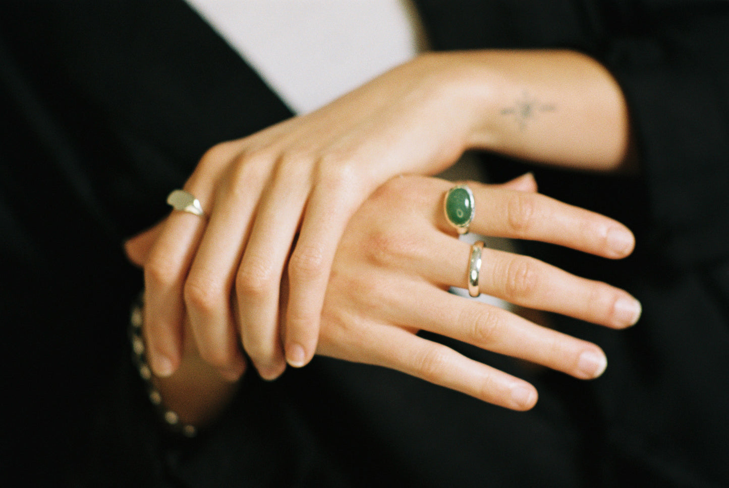 Silver Half Round Ring