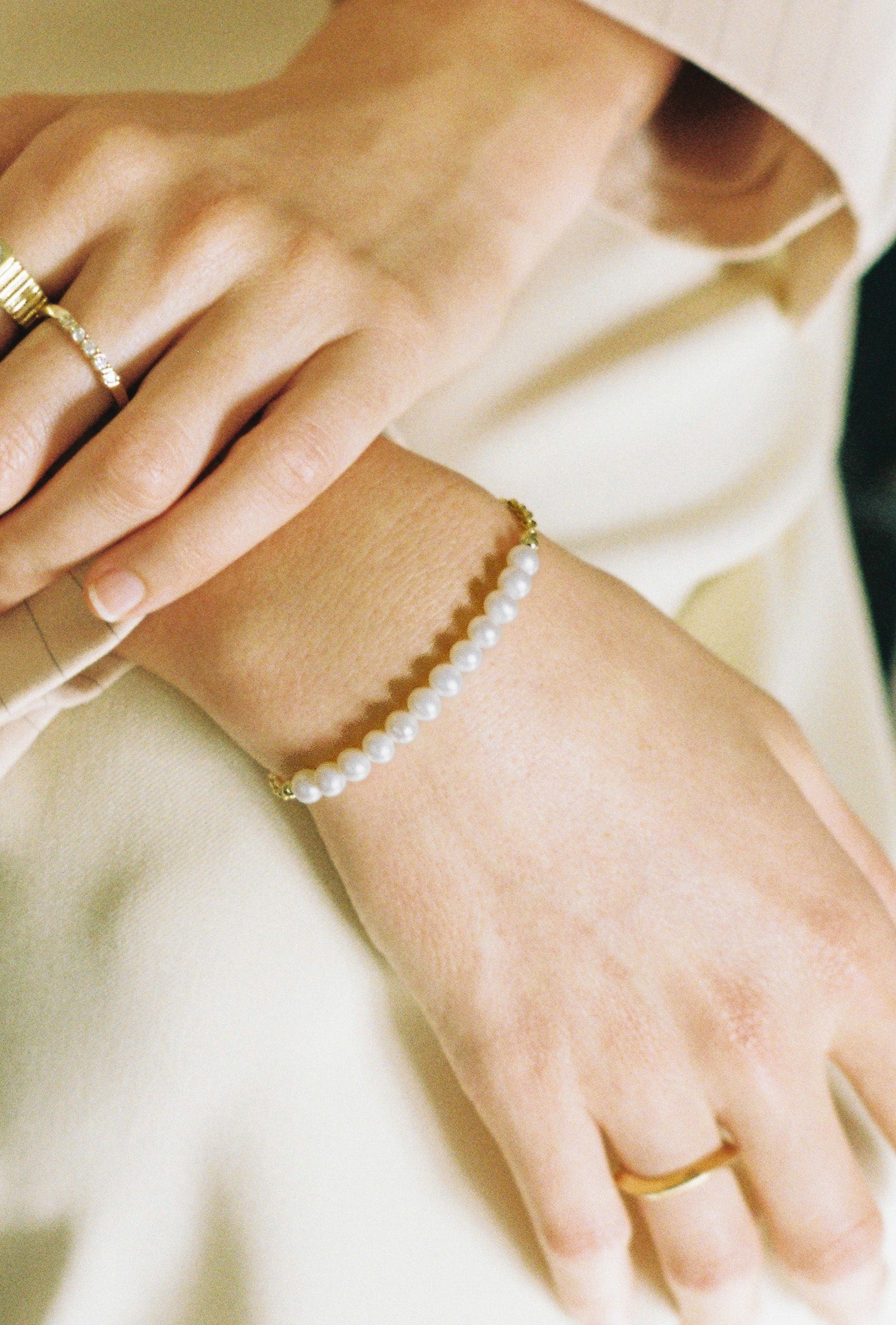 Gold Pearl Bracelet