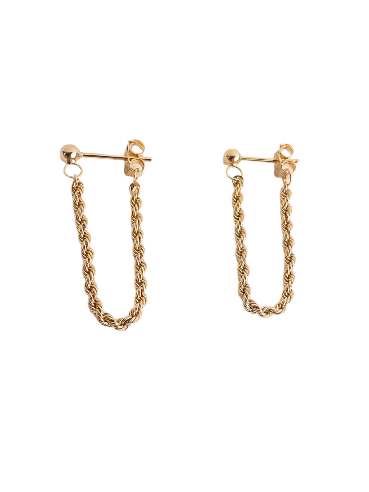 Gold Chain Hoop Earrings