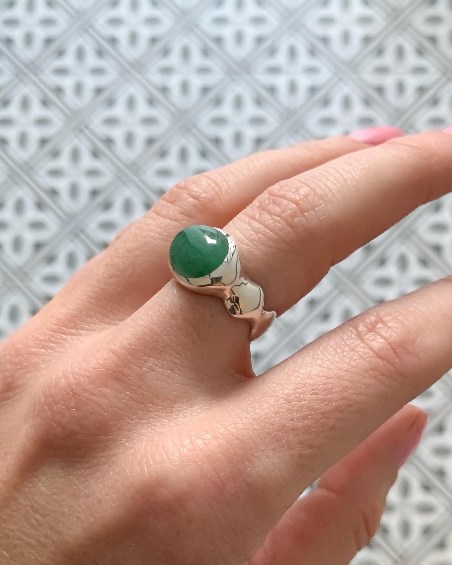 Gemstone Ripple Ring