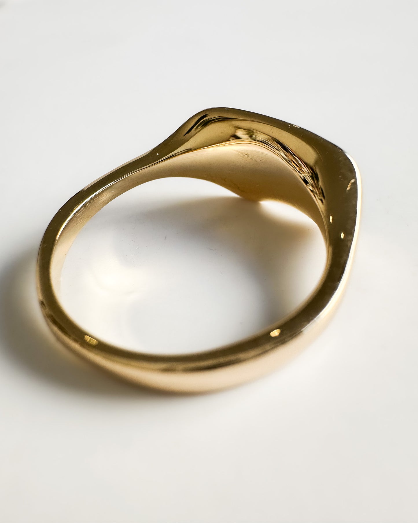 Gold Bean Signet Ring