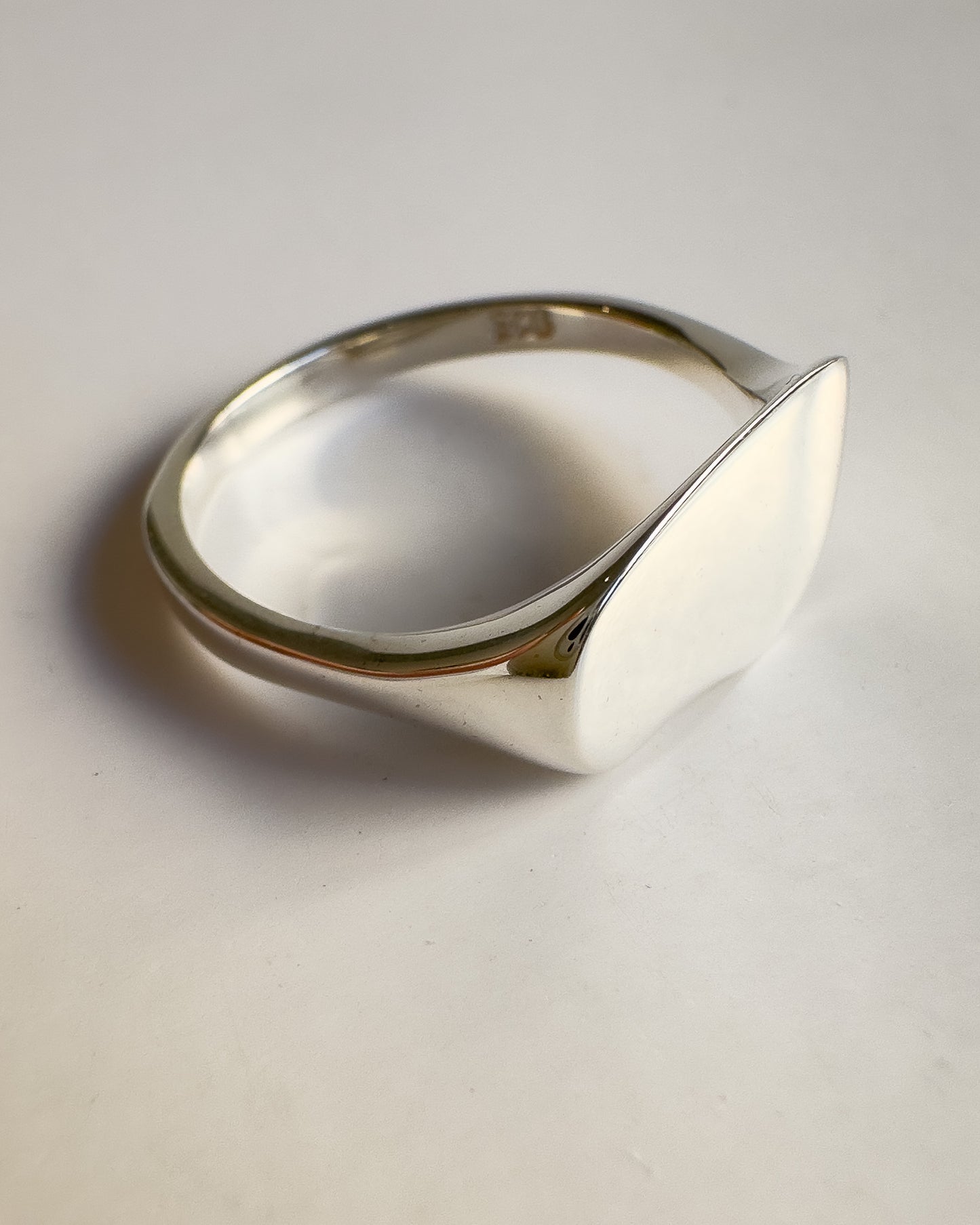 Silver Bean Signet Ring