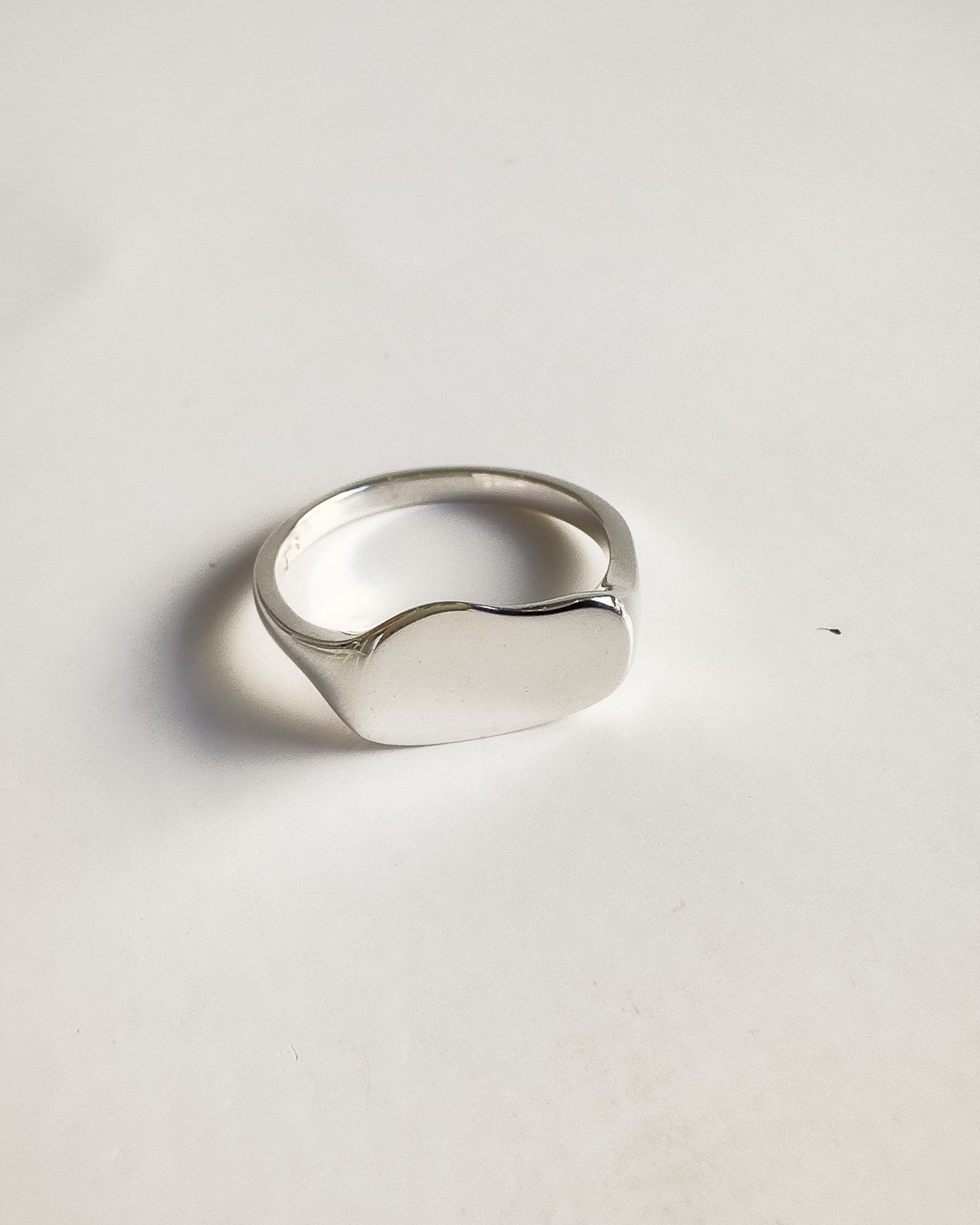 Silver Bean Signet Ring