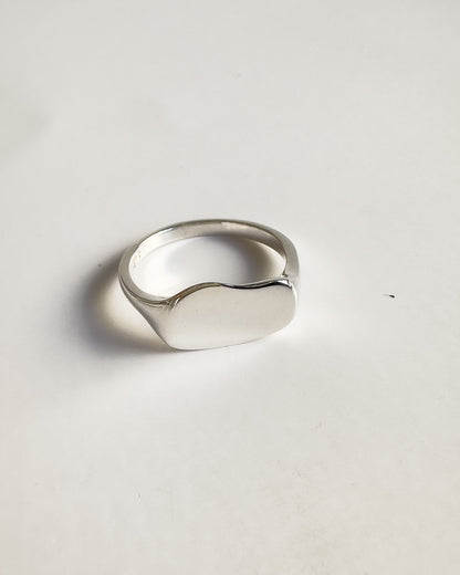 Silver Organic Signet Ring