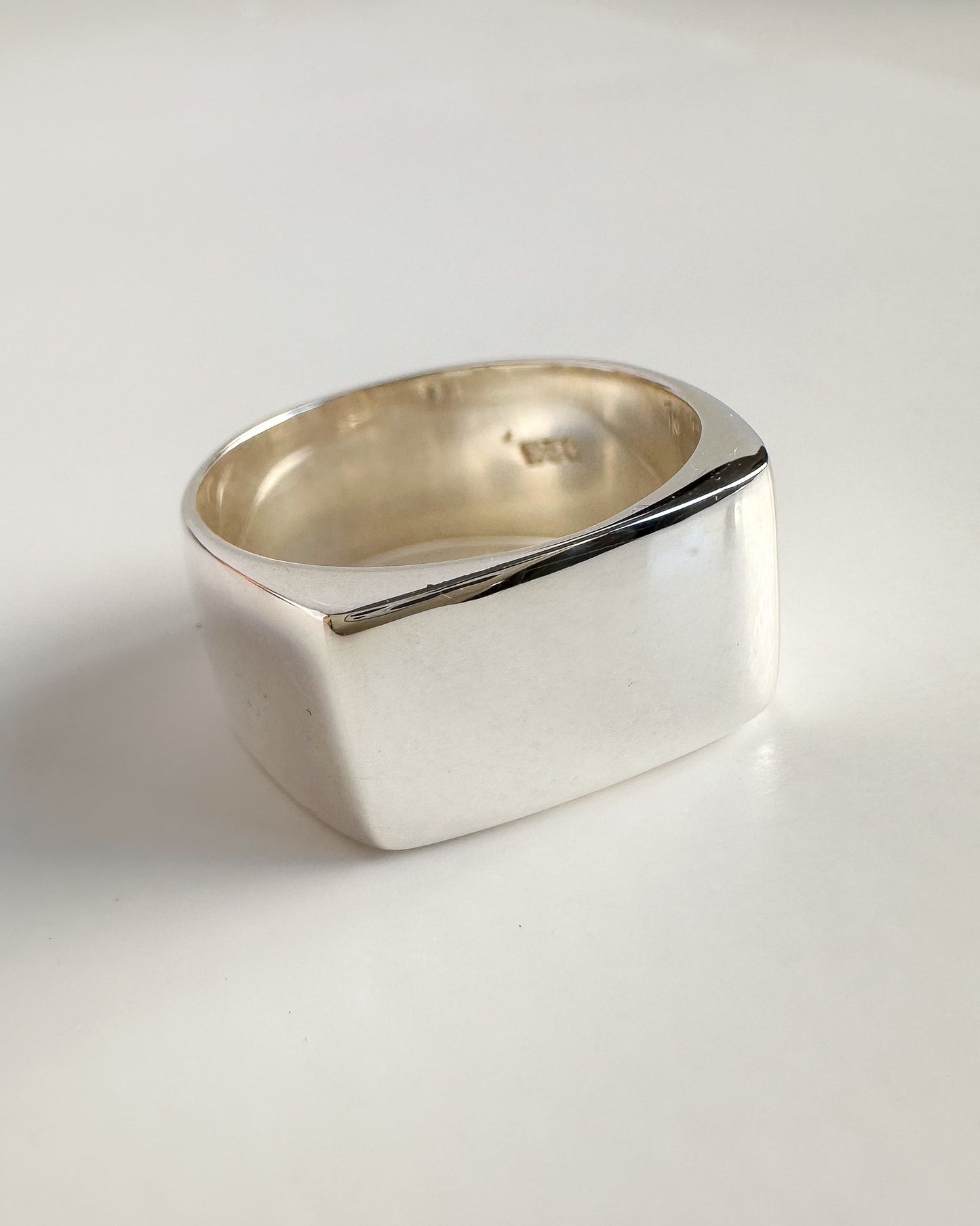 Silver Rectangular Signet Ring