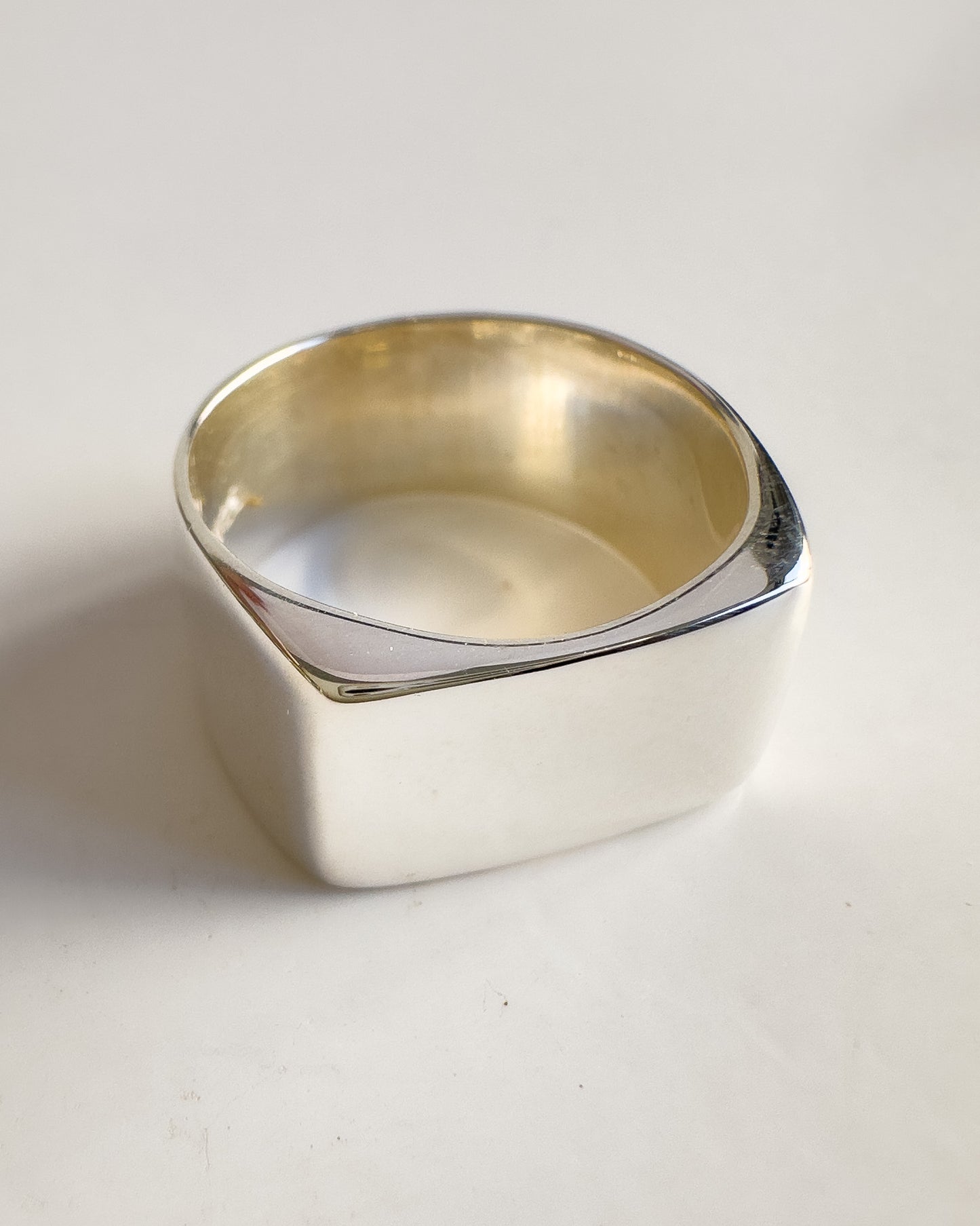 Silver Rectangular Signet Ring