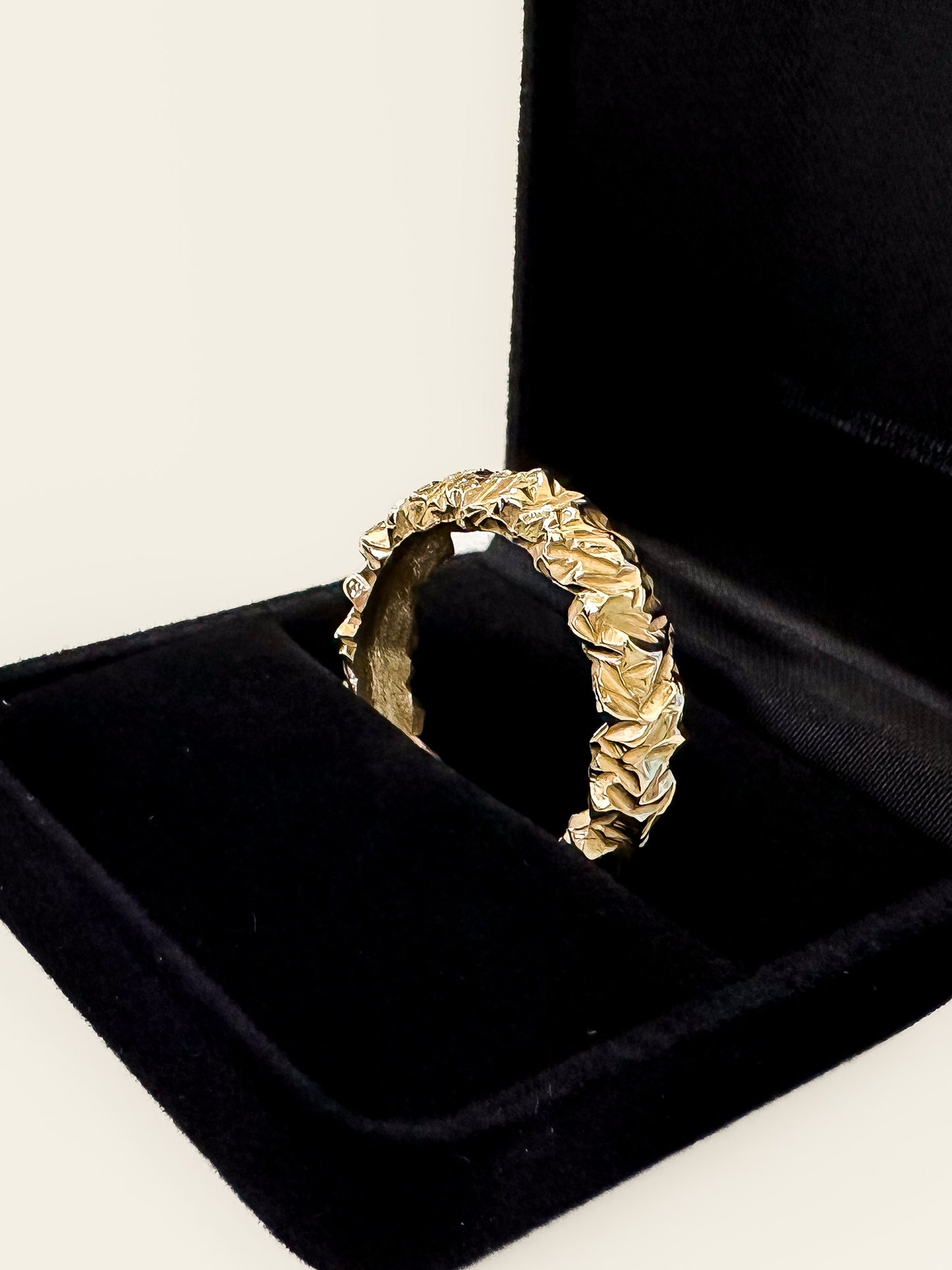 Gold Crinkle Ring