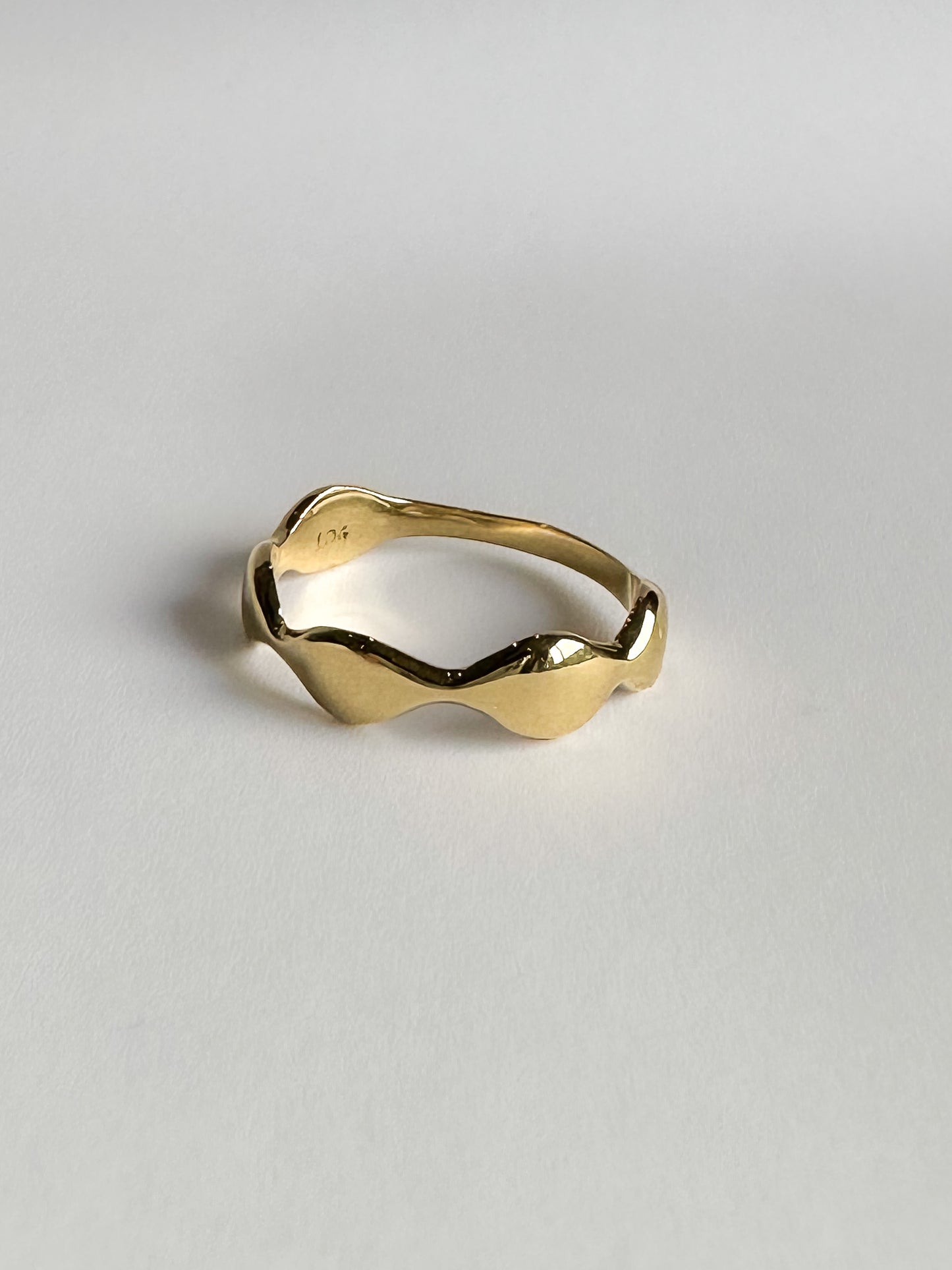 Gold Ripple Ring