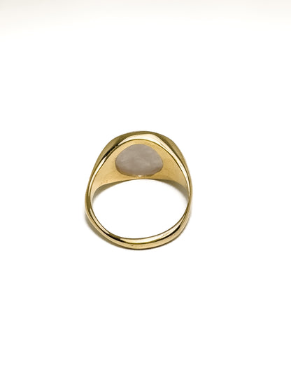 Gold Wavy Cabochon Ring