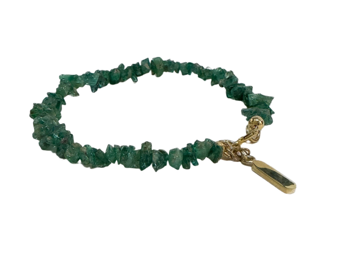 Discover the essence of summer with our 40cm Emerald Bracelet—a stunning piece of jewellery that epitomizes style. Crafted with natural emerald chips and secured by a handcrafted toggle clasp, this bracelet adds a touch of elegance to your summer jewellery collection. Explore the beauty of Cape Town through this exquisite piece at Lorne Jewellery.