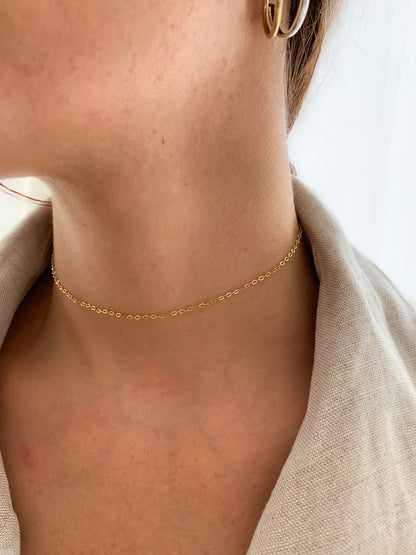 9ct Gold Choker Chain Necklace