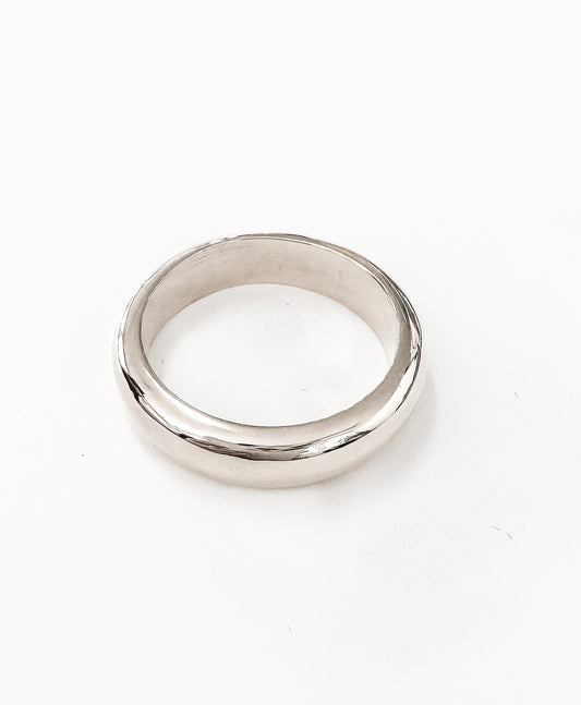 Silver Half Round Ring