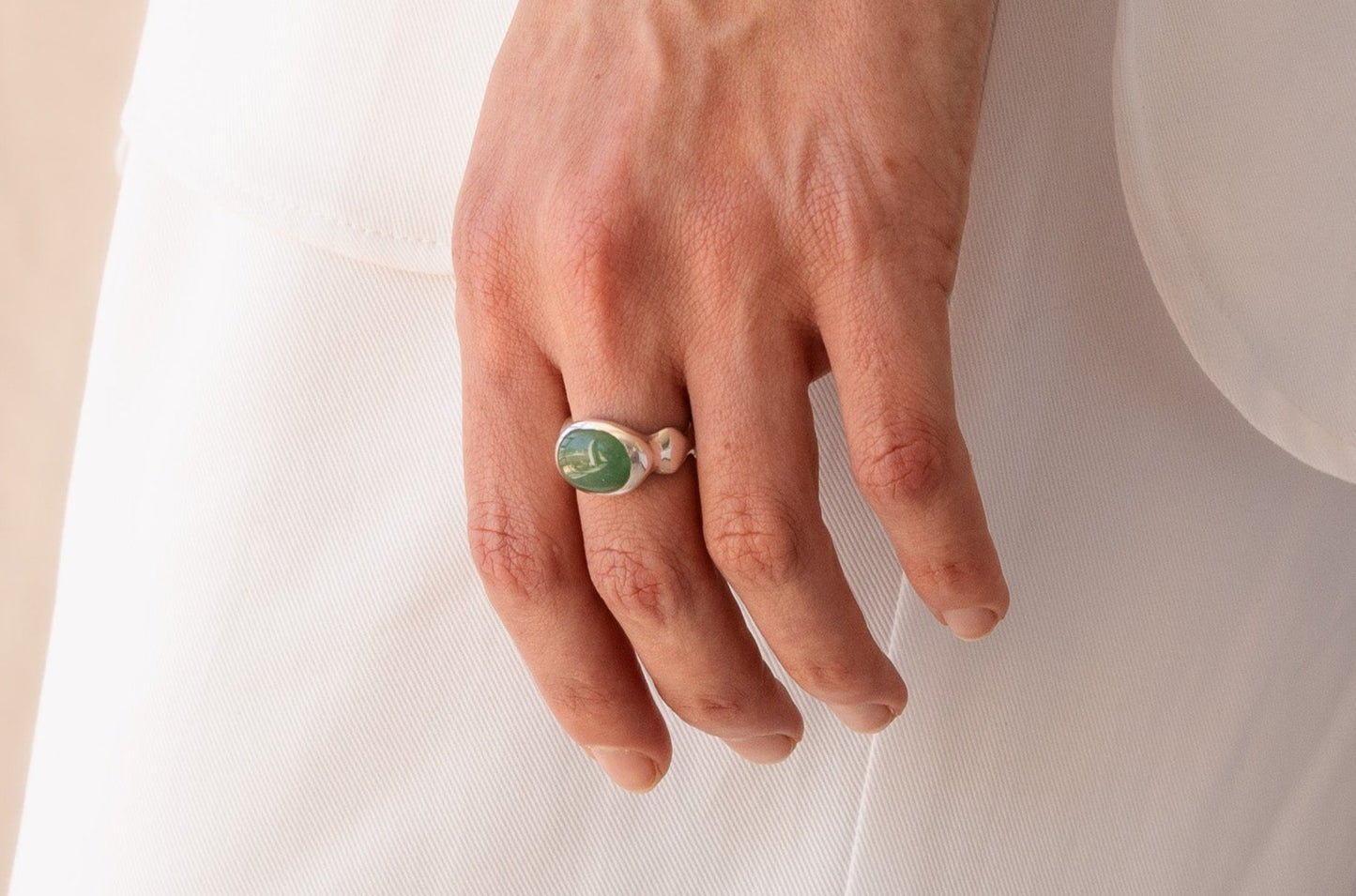 Gemstone Ripple Ring
