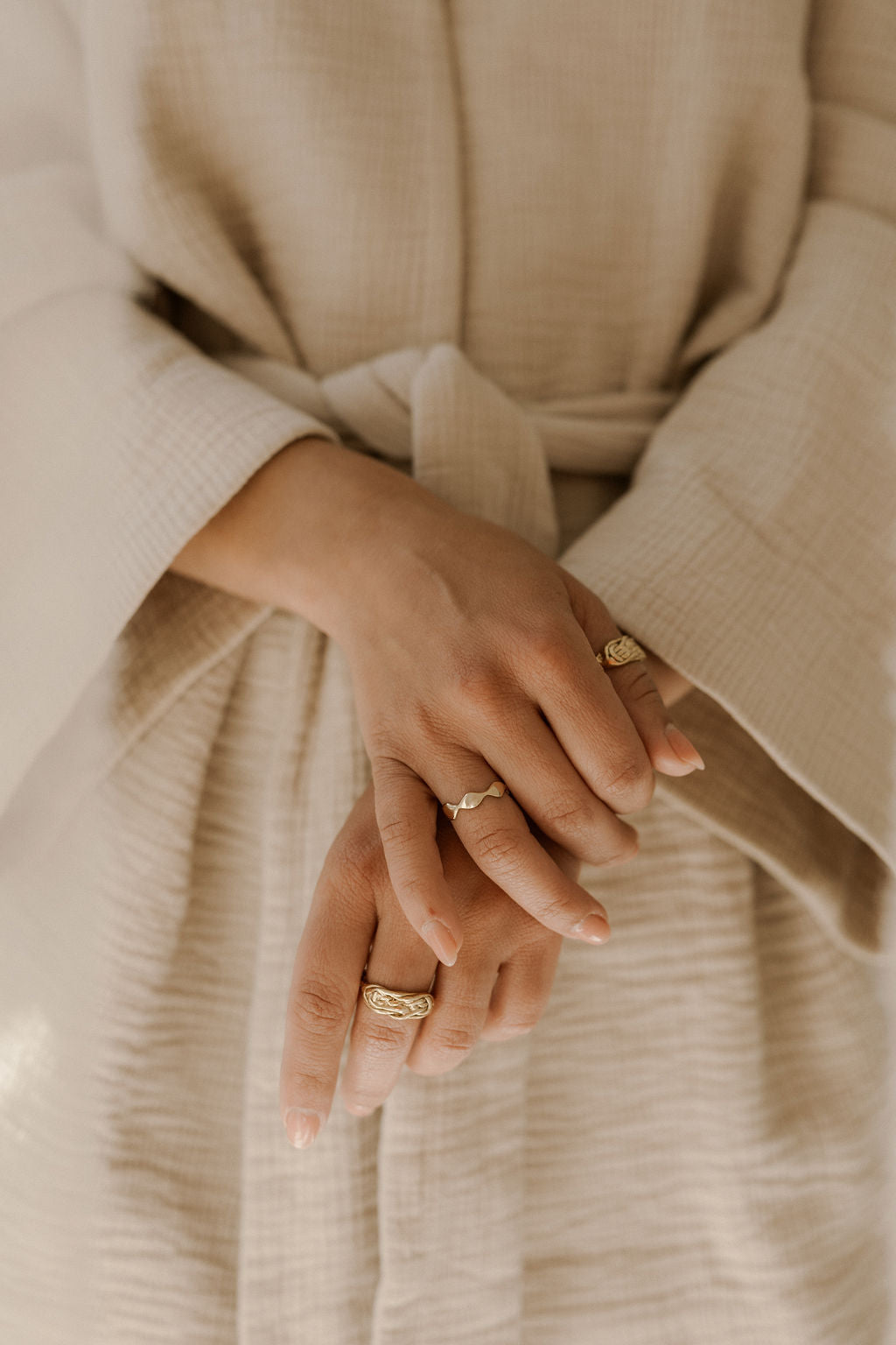 Gold Ripple Ring