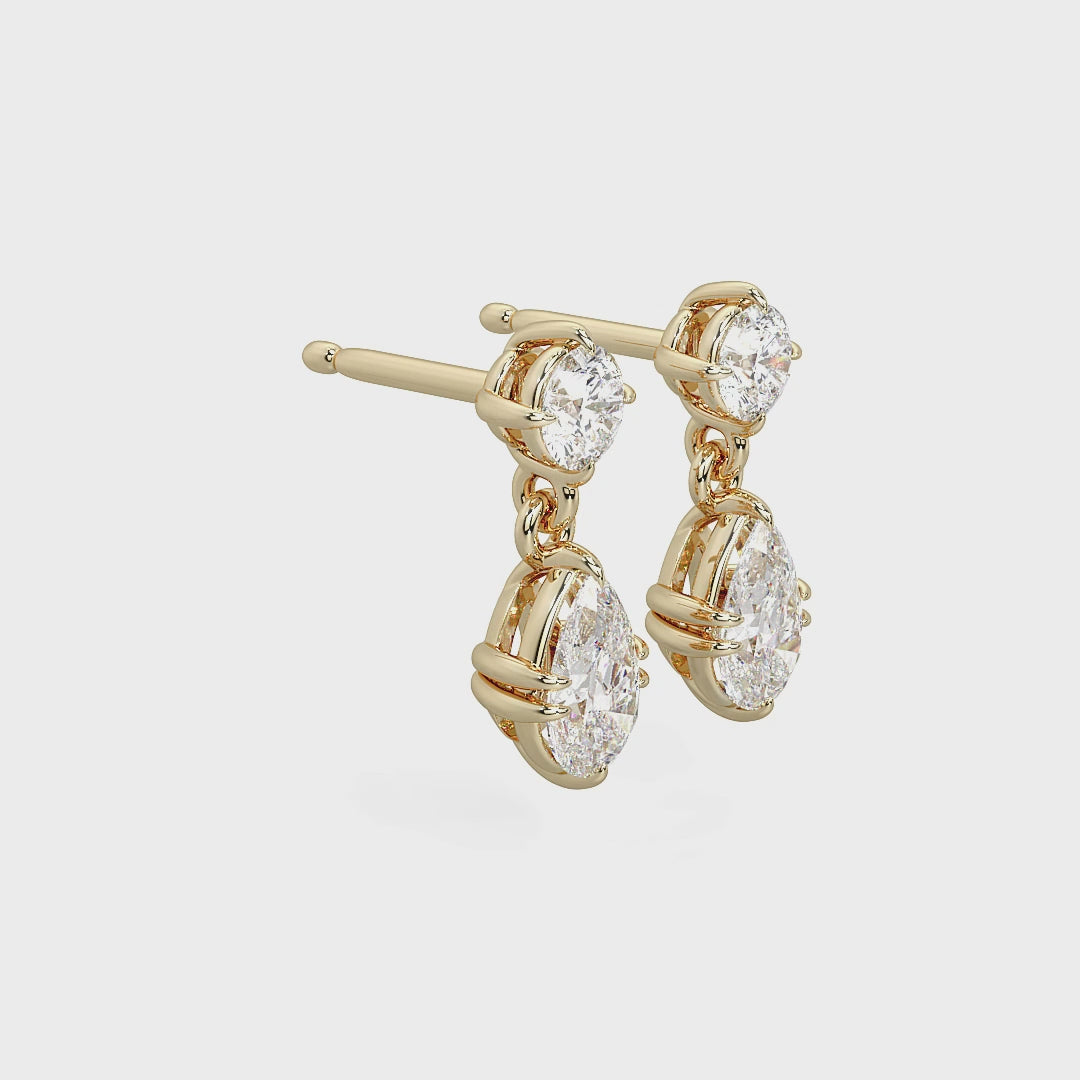 small diamond dangle earrings video