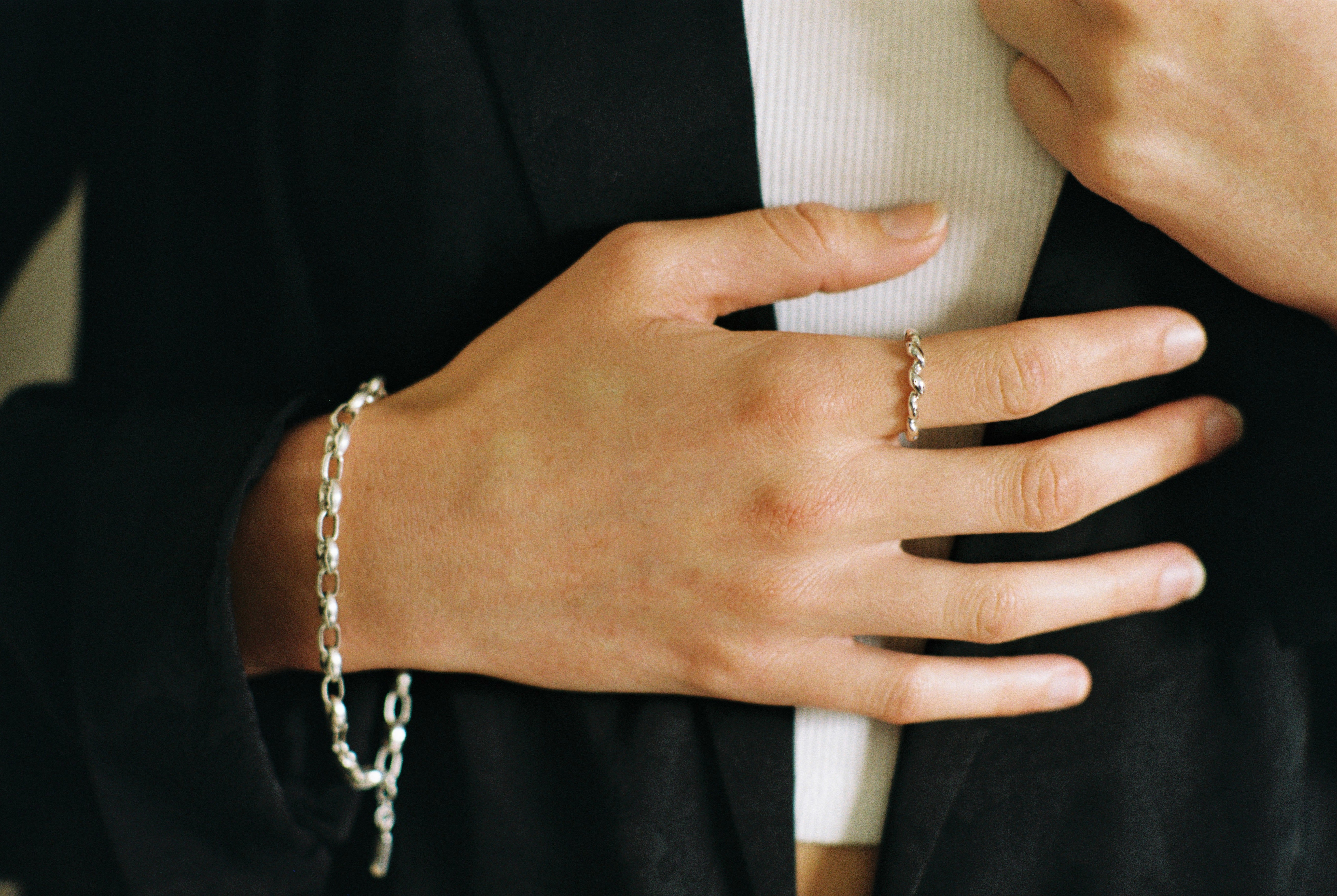 Silver Corkscrew Ring