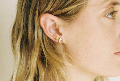 Gold On Stud Earrings