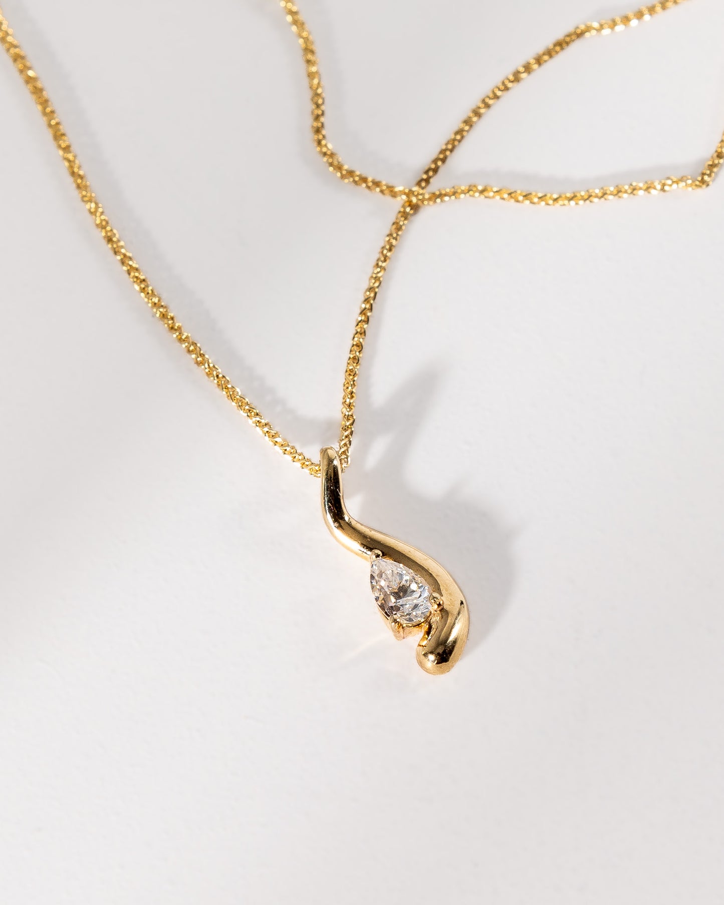 Gold Pear Pendant