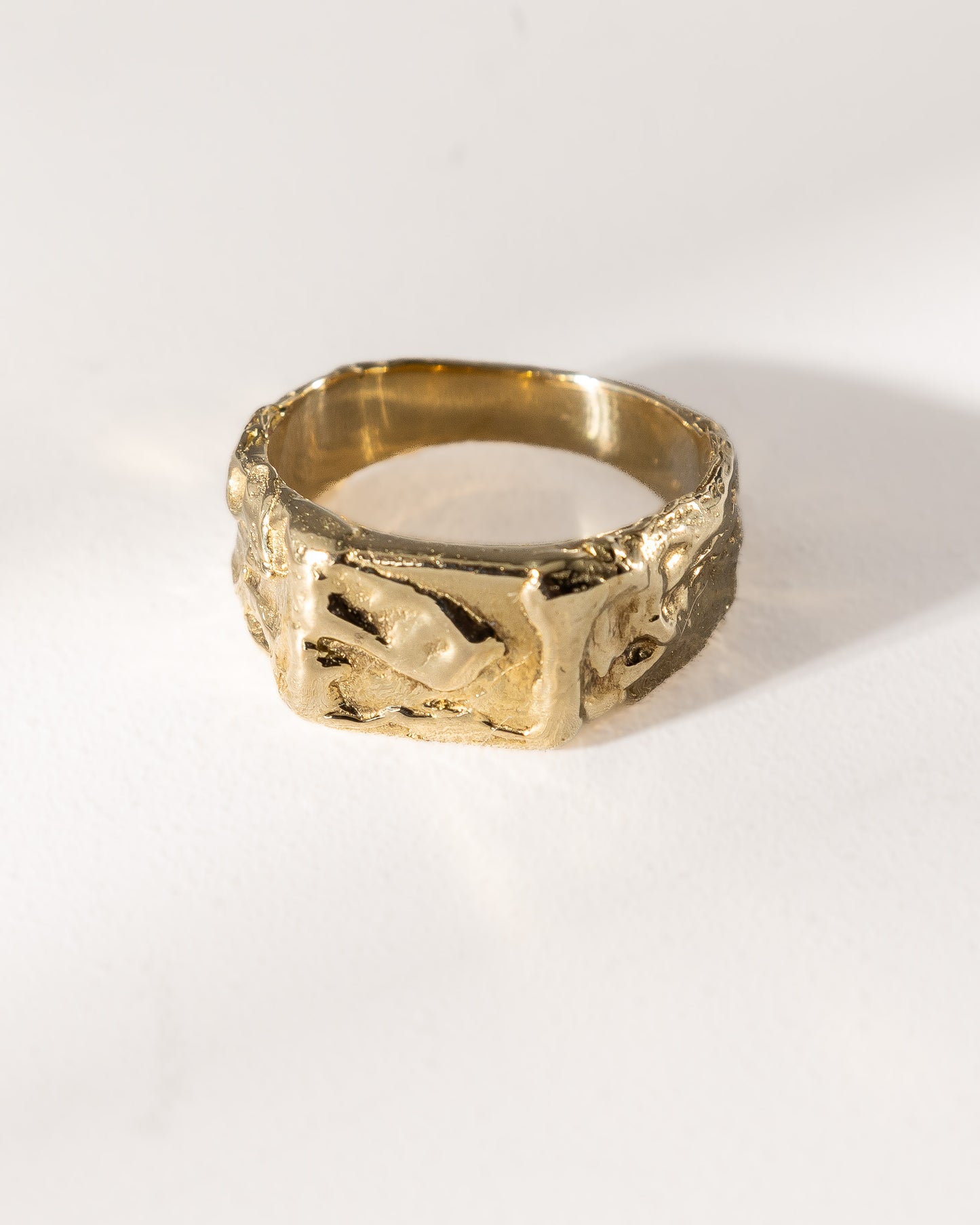 Gold Melt Signet Ring