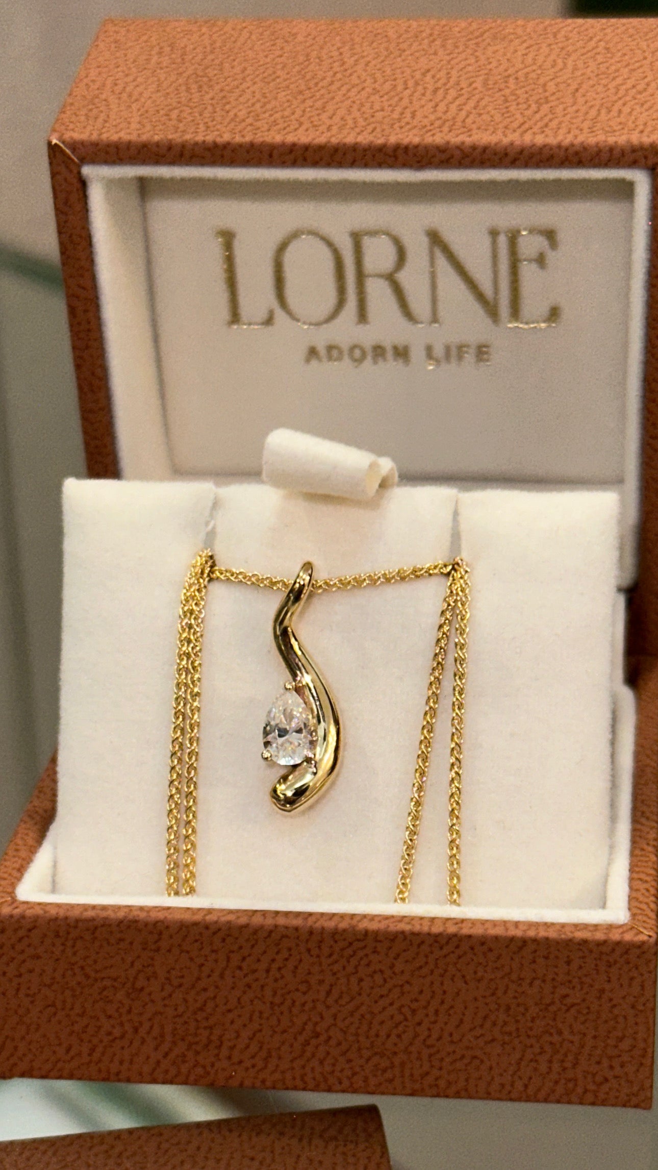 Gold Pear Pendant