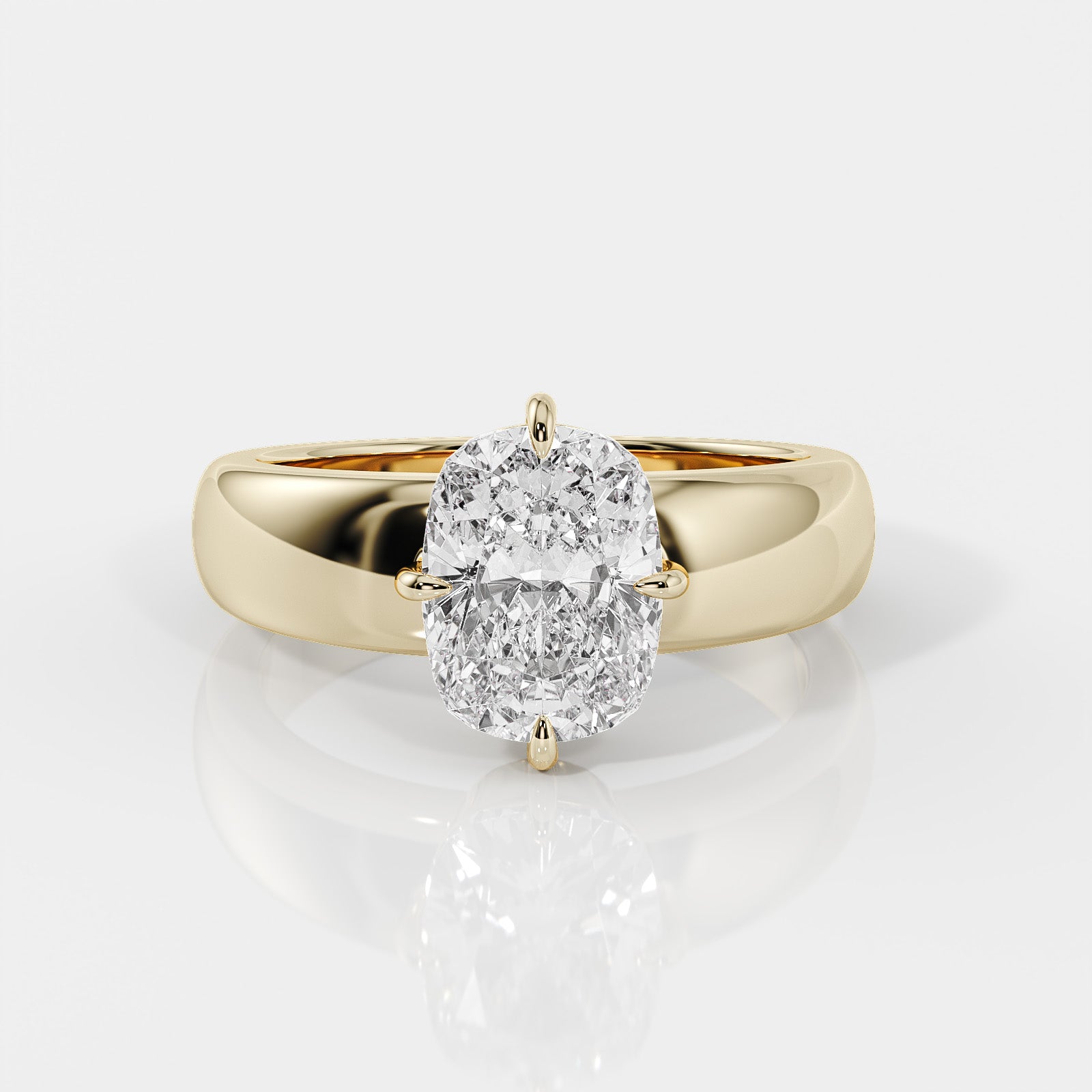Gia 2ct. Cushion Cut Diamond Engagement Ring