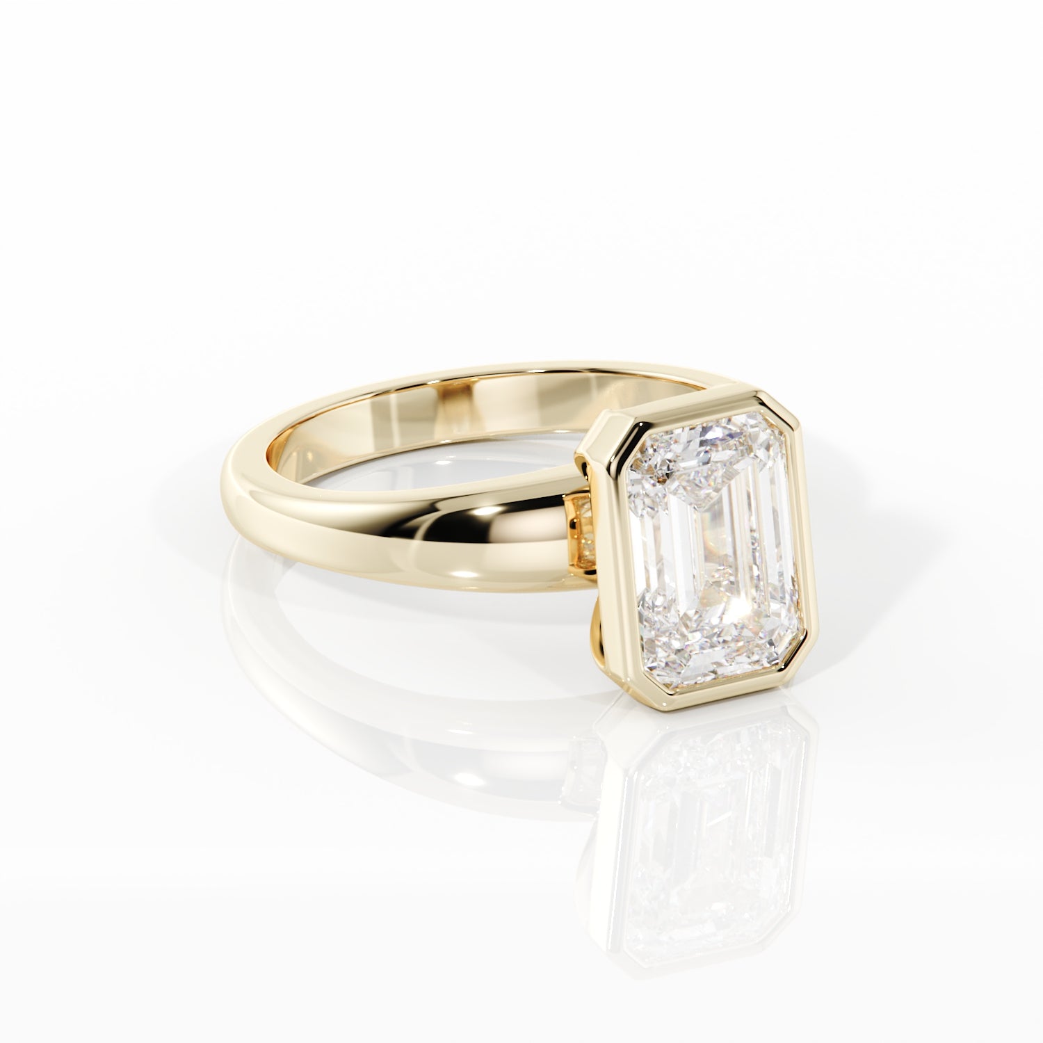 Emerald cut diamond engagement ring. 2ct diamond