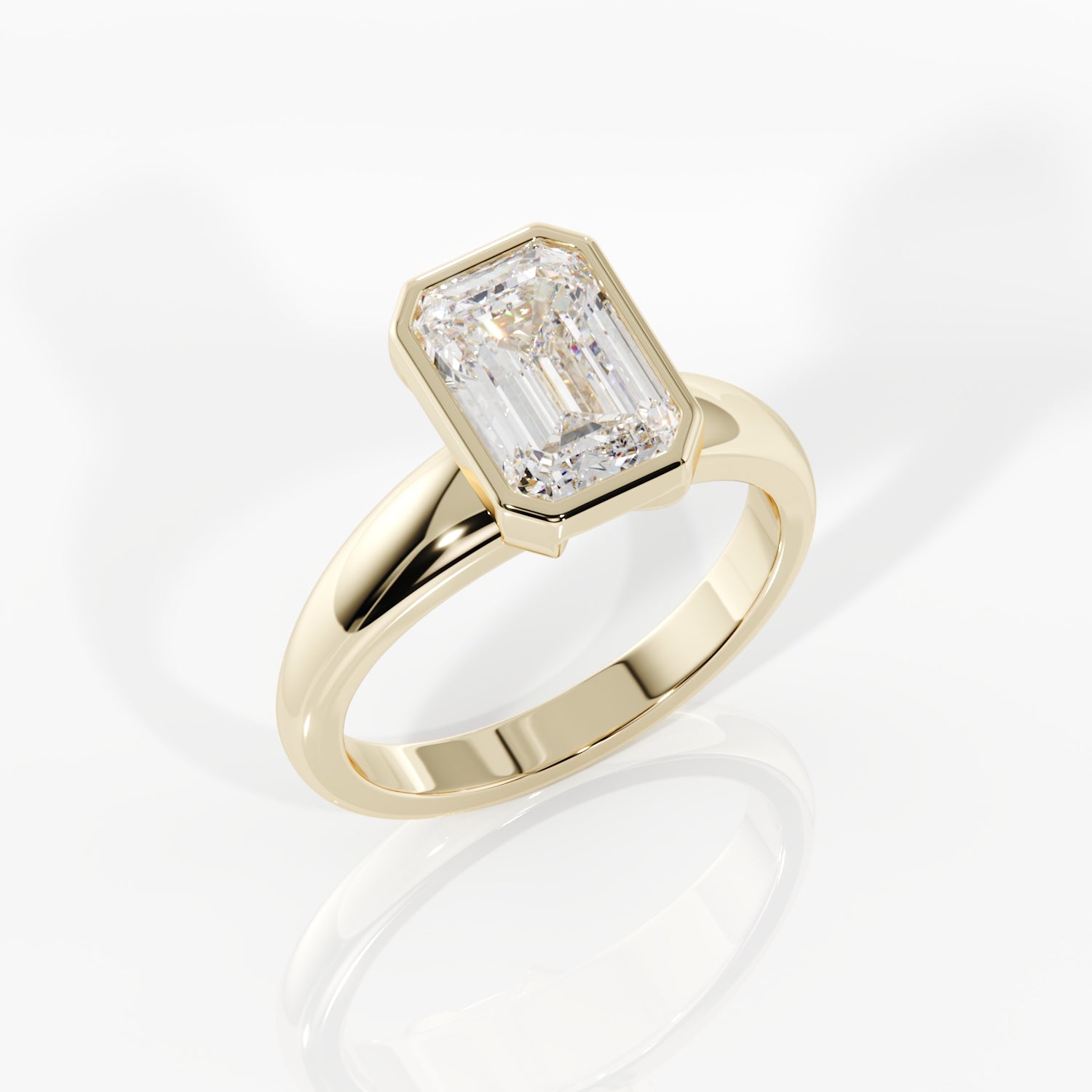 Emerald cut diamond engagement ring. 2ct diamond