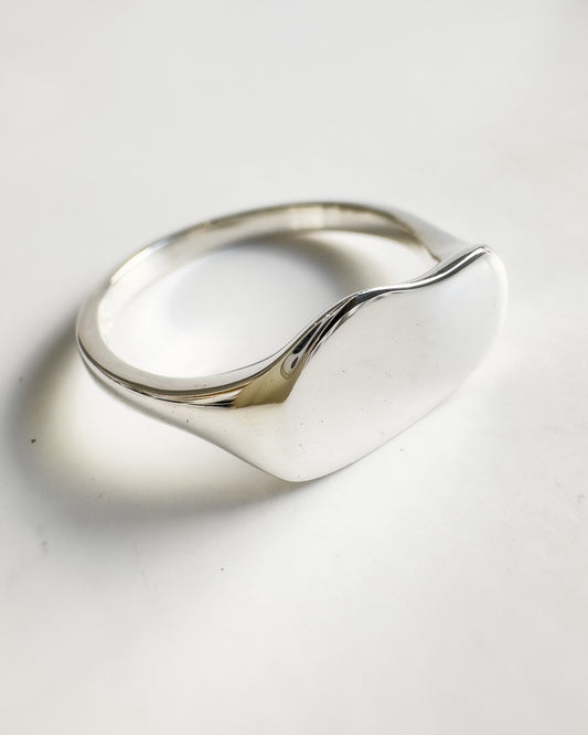Silver Organic Signet Ring