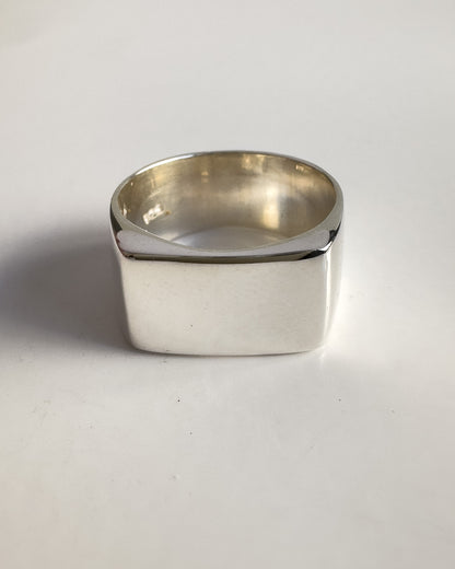 Silver Rectangular Signet Ring