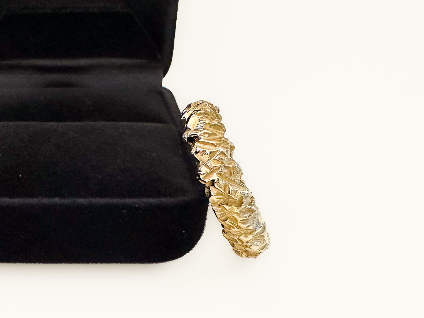 Gold Crinkle Ring