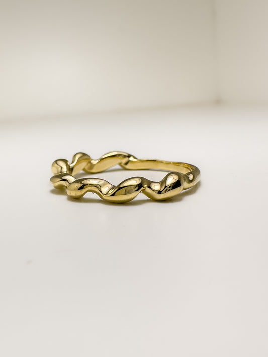 Gold Corkscrew Ring