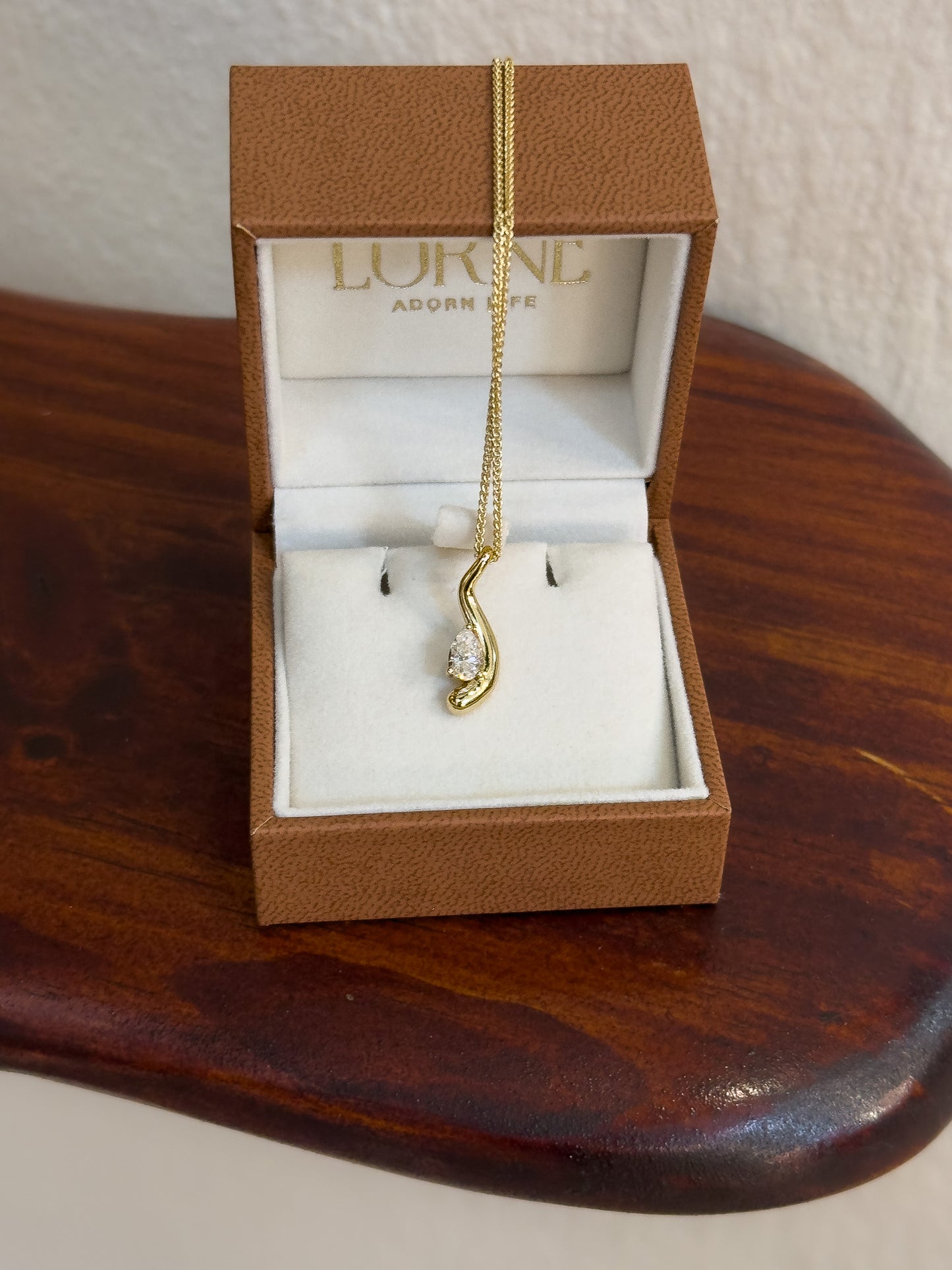 Gold Pear Pendant