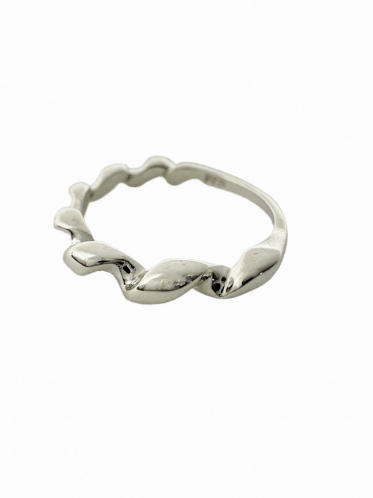 Silver Corkscrew Ring