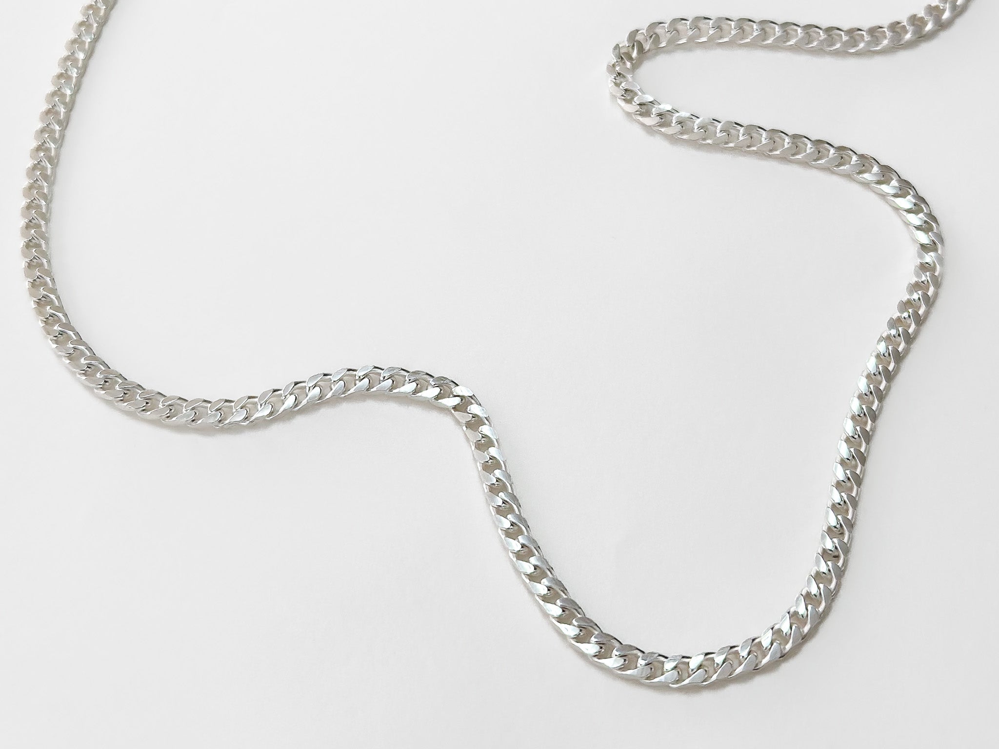 3mm Silver Men's Curb Chain