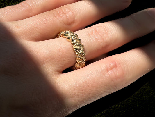 Gold Crinkle Ring