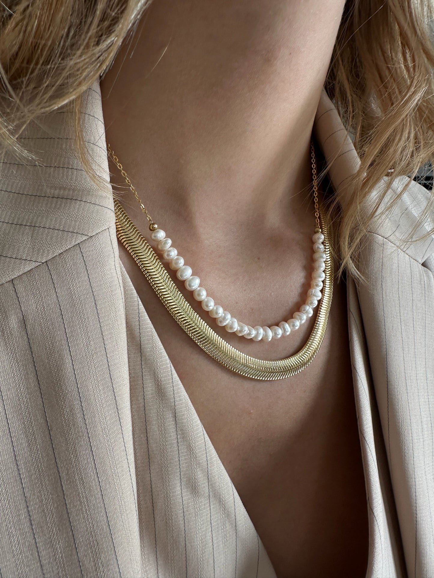 9ct. Gold Pearl Necklace
