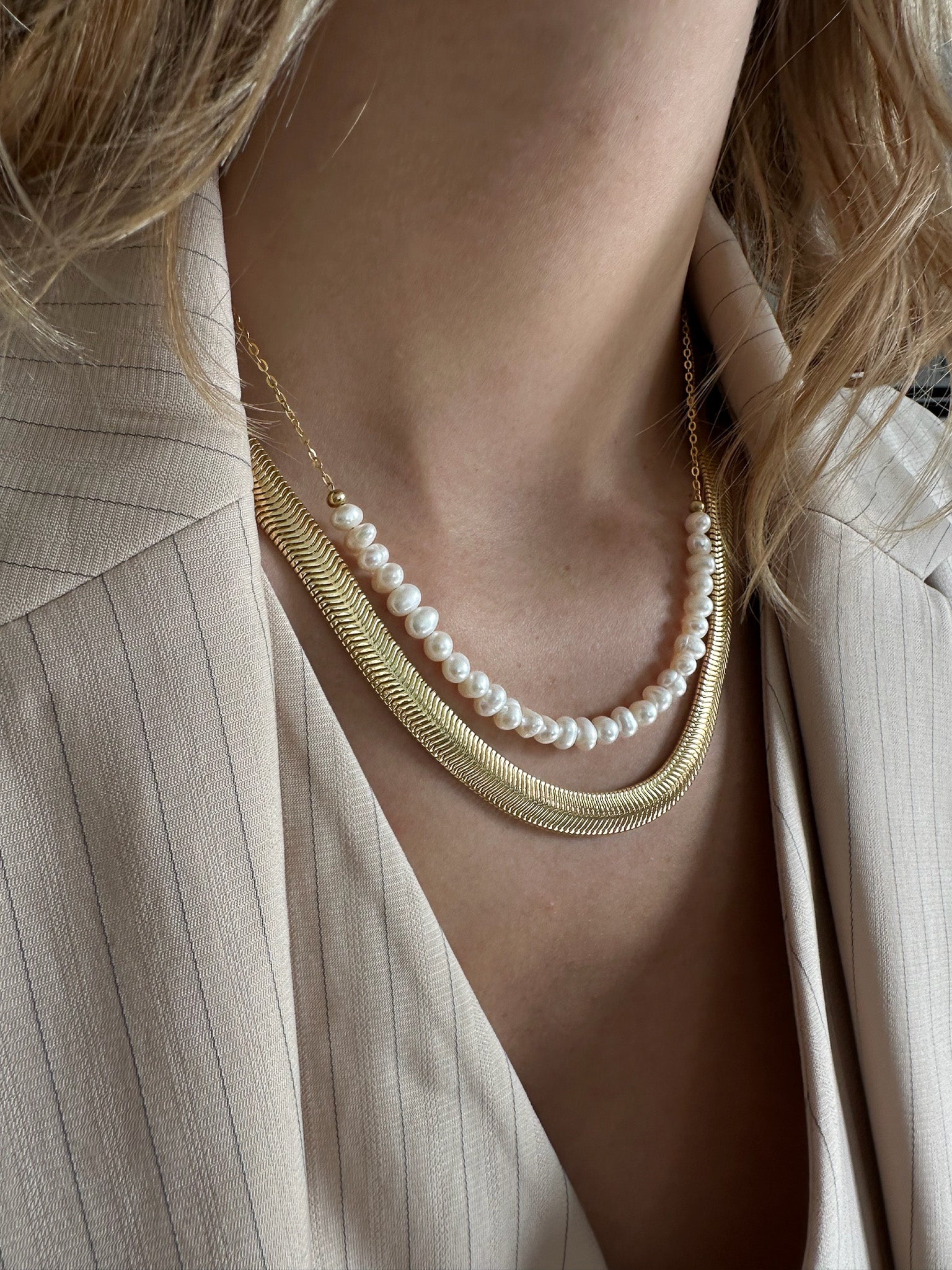 9ct. Gold Freshwater Pearl Necklace