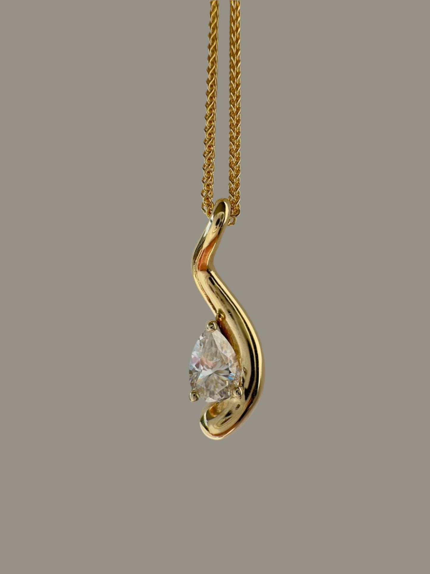 Gold Pear Pendant