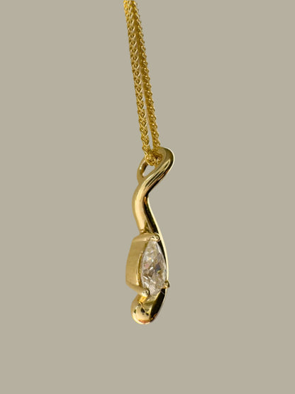 Gold Pear Pendant