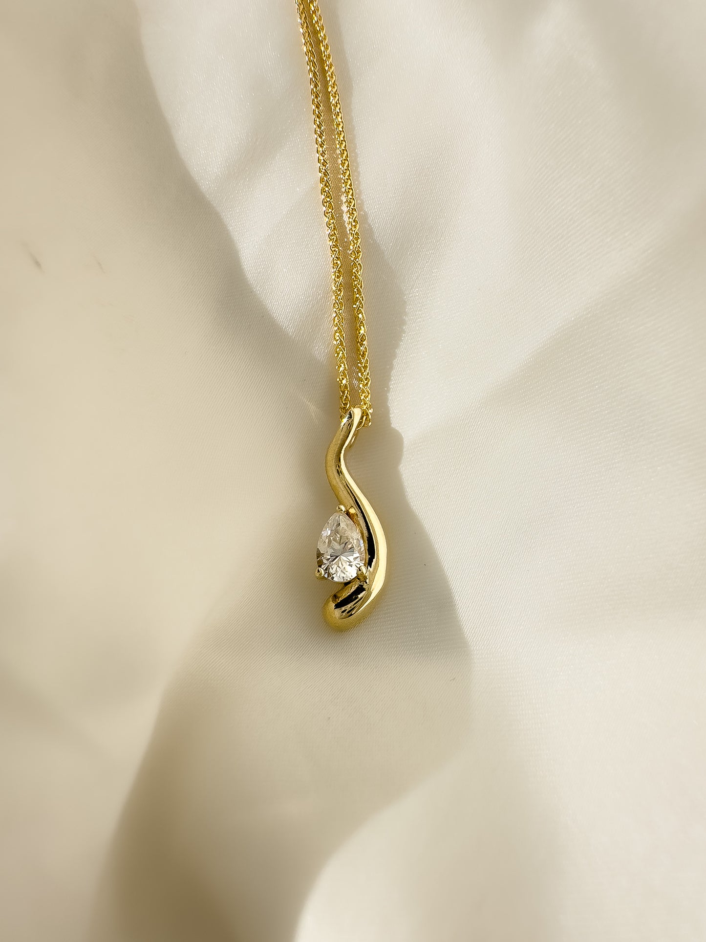 Gold Pear Pendant