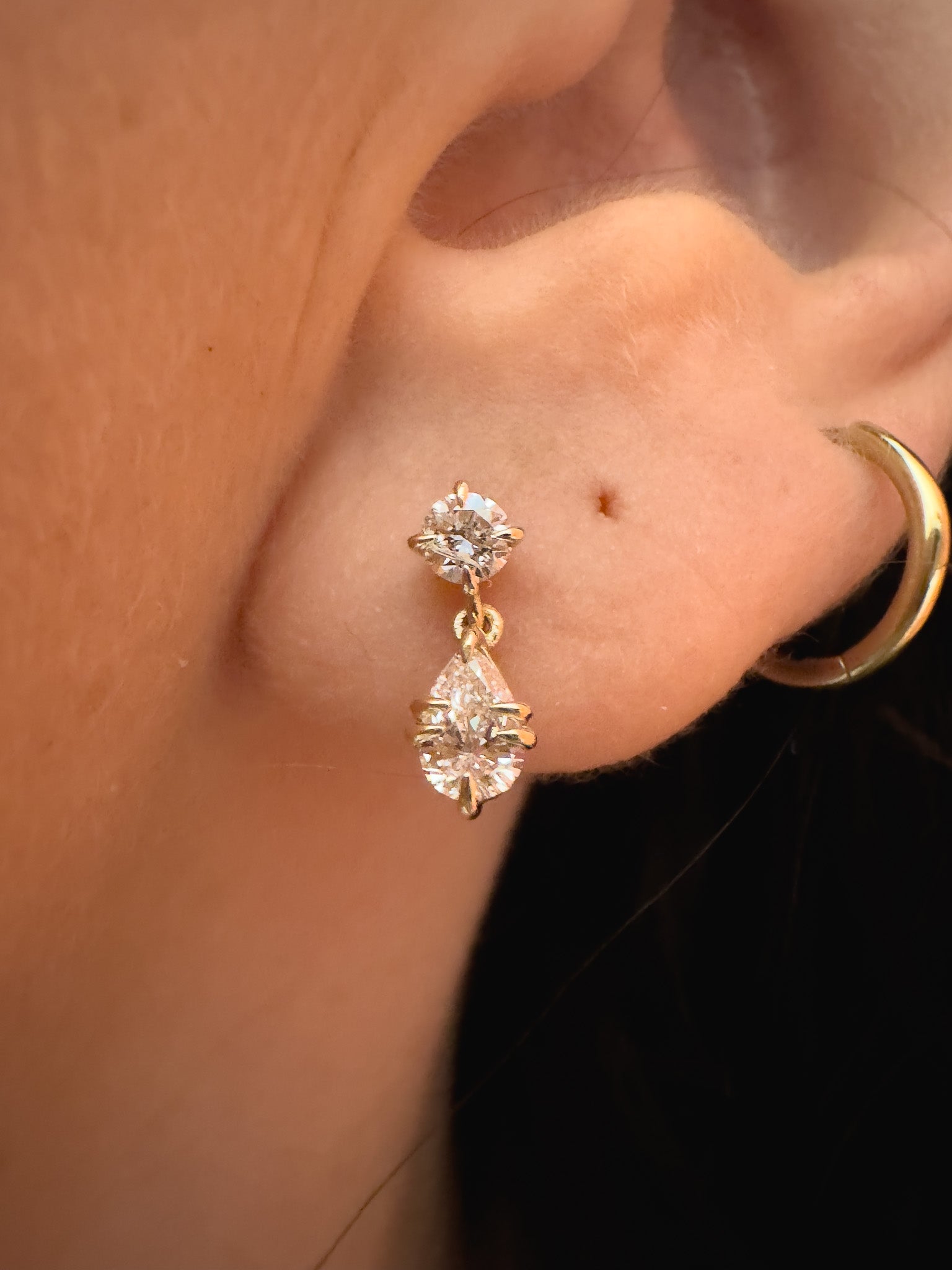 9ct. Gold Amara Mini Drop Earrings