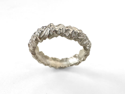 Silver Crinkle Ring