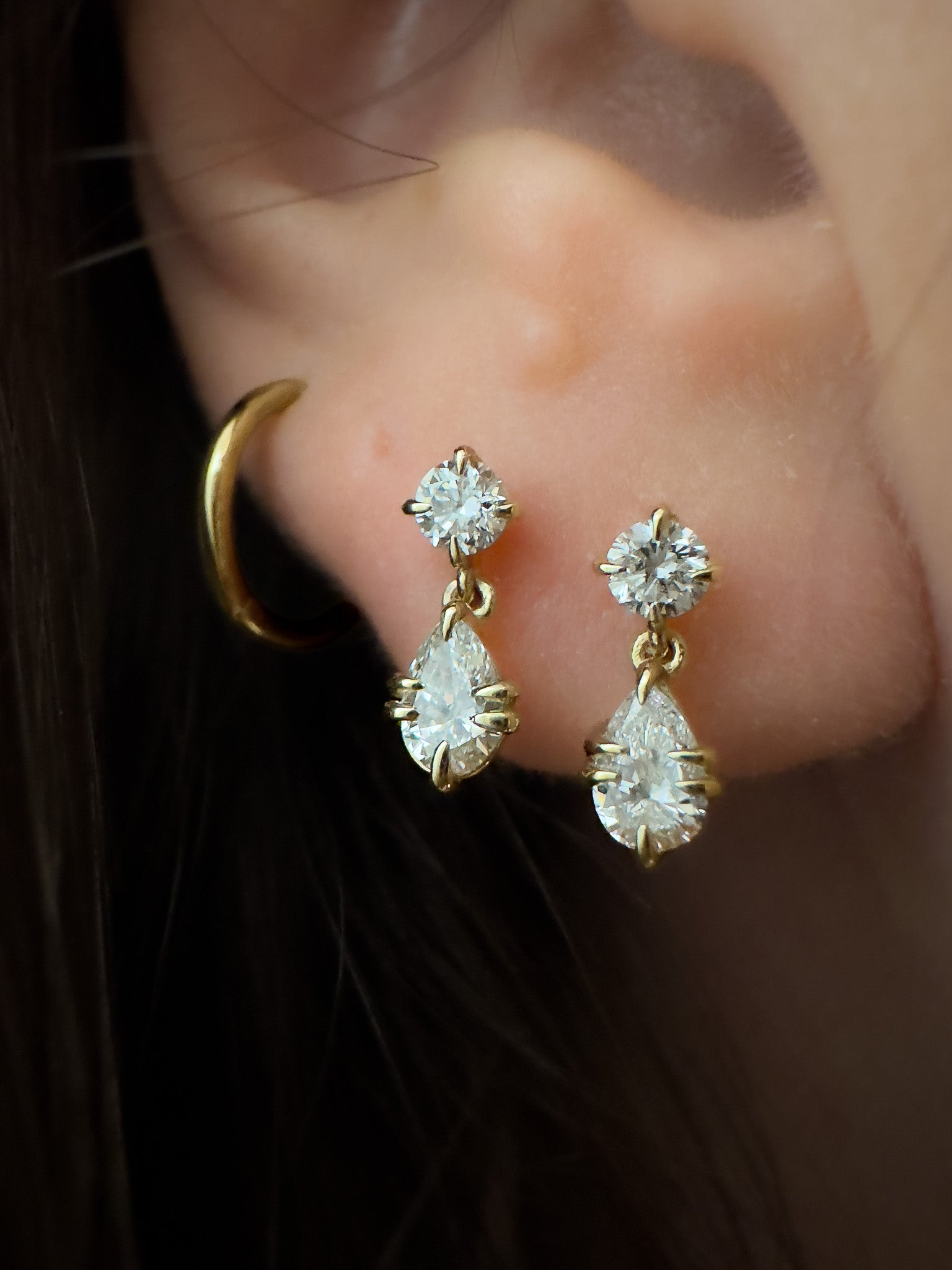 9ct. Gold Amara Mini Drop Earrings