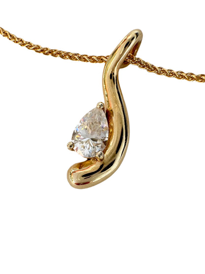 Gold Pear Pendant