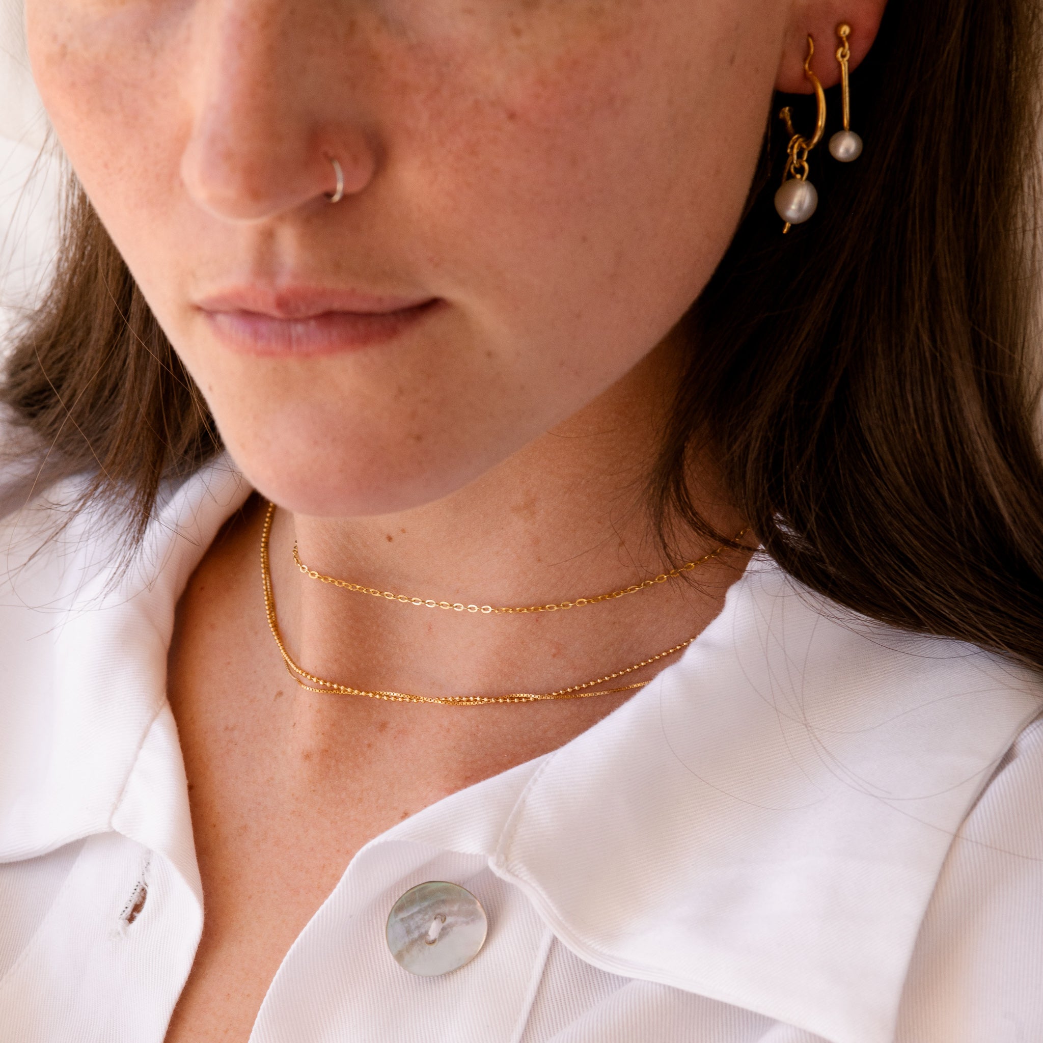 LORNE Solid 9ct Yellow Gold Anchor Chain Choker—a subtle and elegant addition to your jewelry collection that makes an impact.