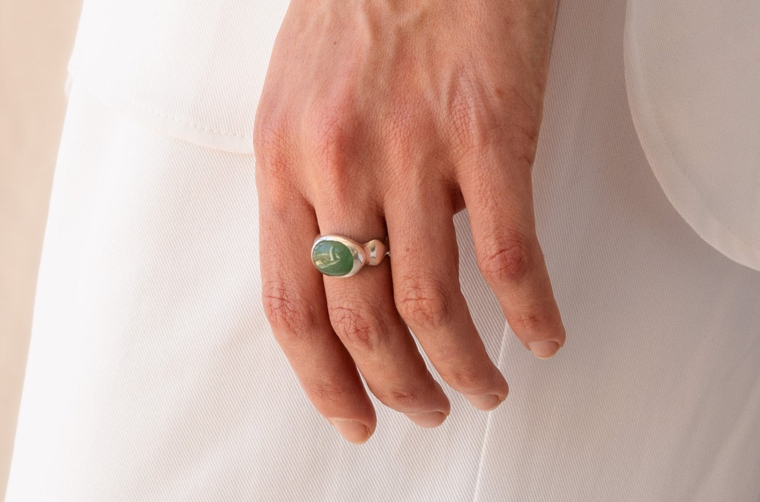 Gemstone Ripple Ring