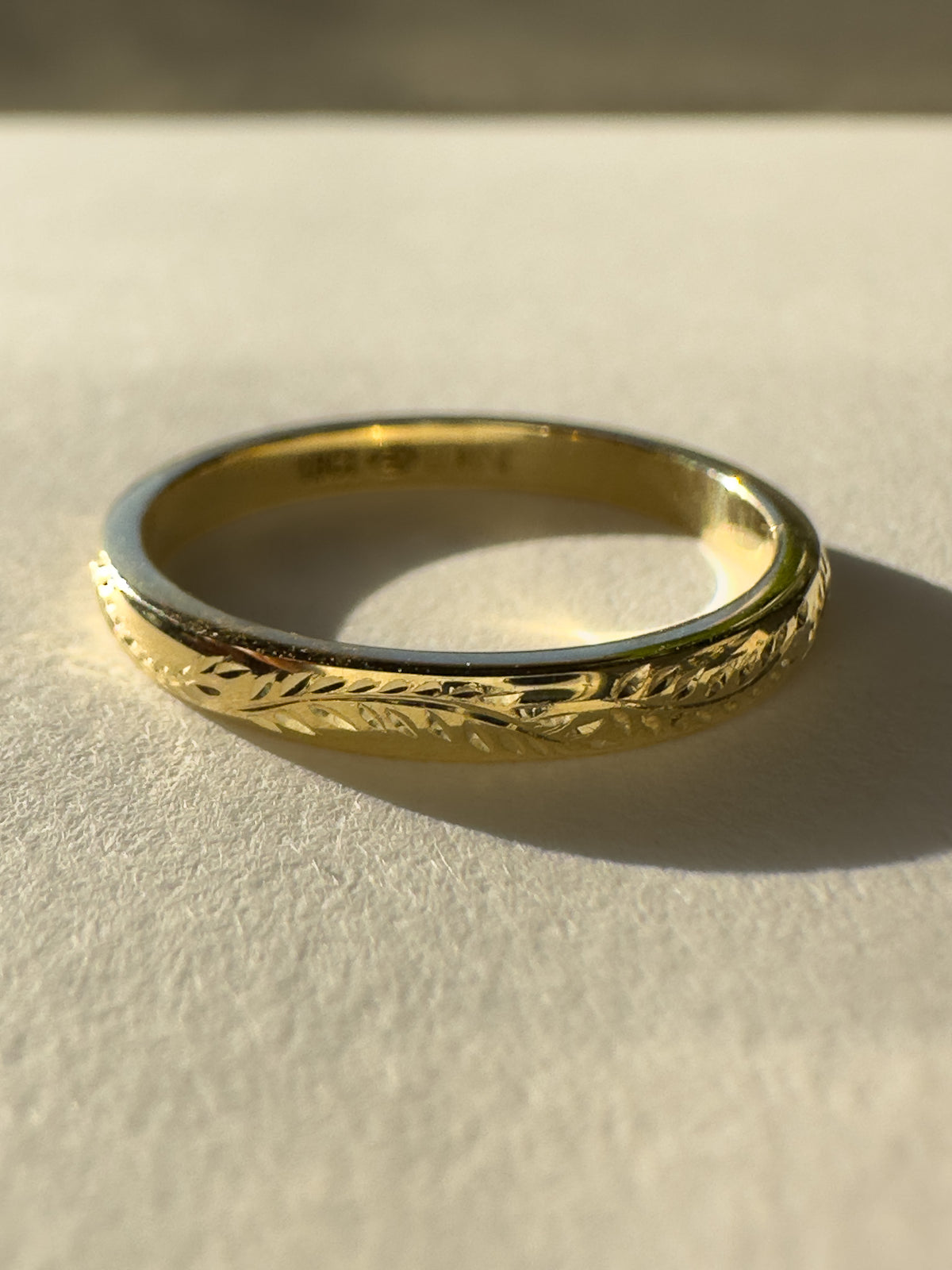 Hand Engraved Wedding Ring