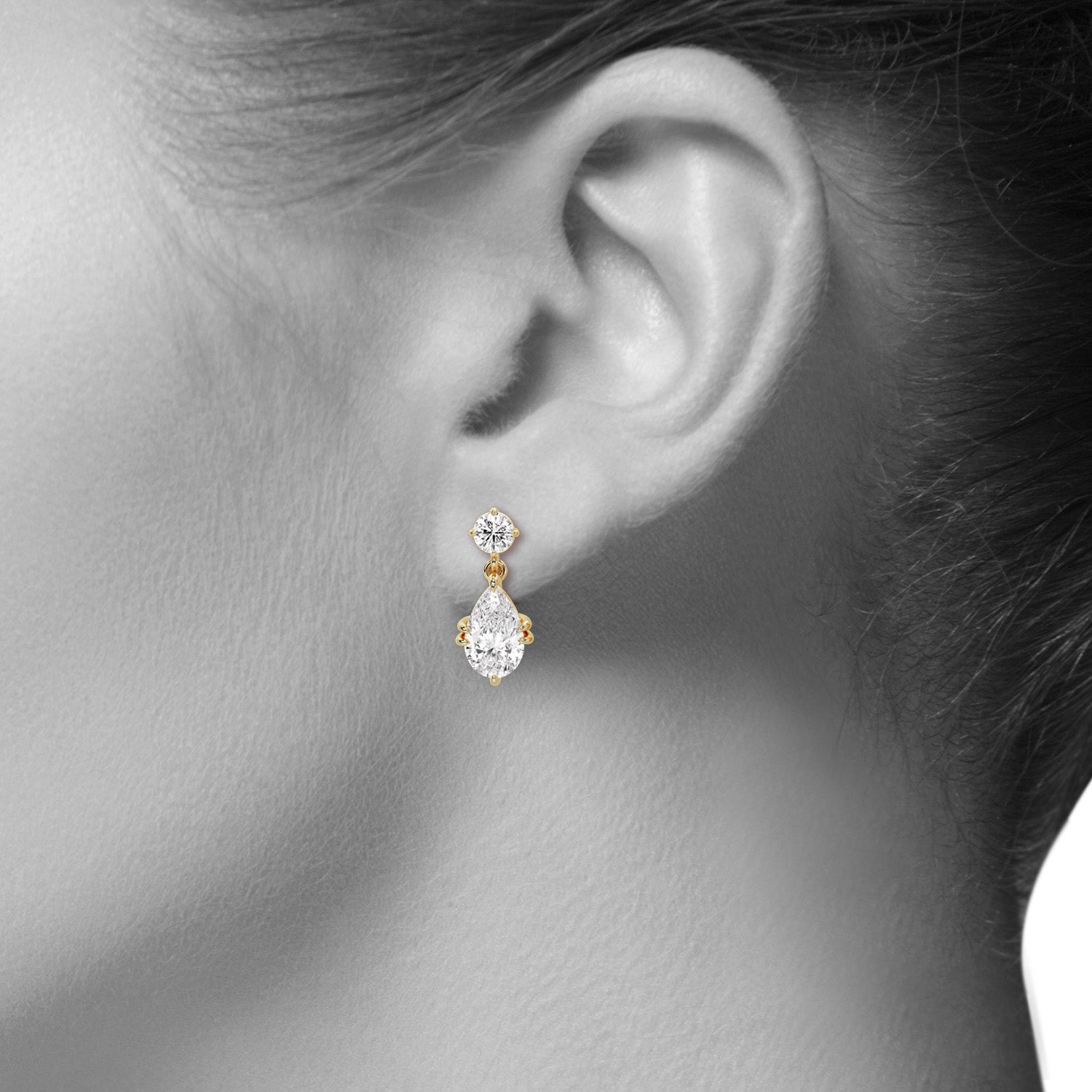 9ct. Gold Amara Grande Drop Earrings