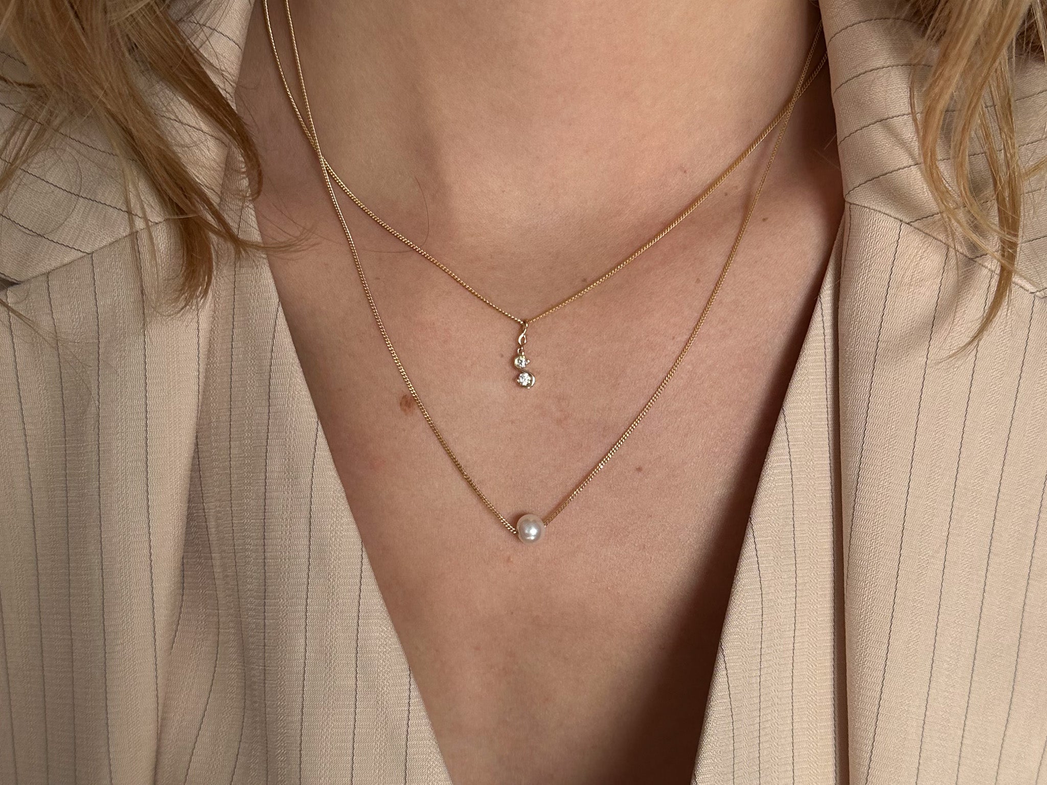 9ct. Gold You & Me Necklace