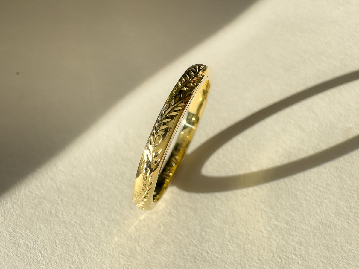 Hand Engraved Wedding Ring